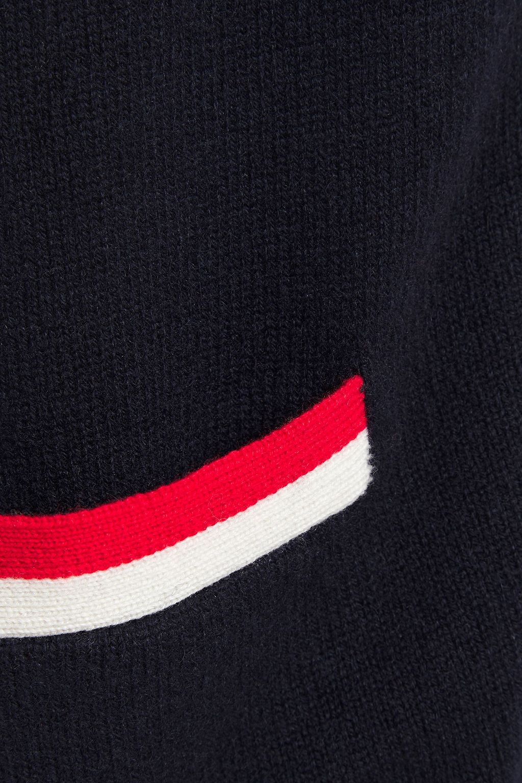 N.PEAL Striped cashmere hoodie