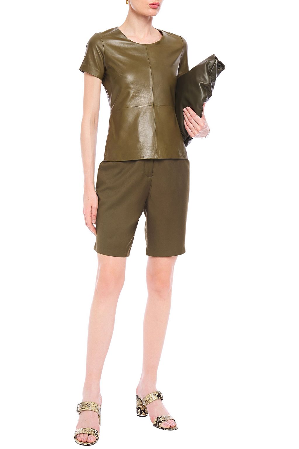 MUUBAA Grimsay leather peplum top