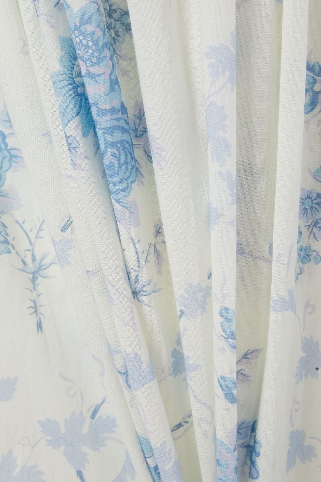 LOVESHACKFANCY Lenny fluted floral-print cotton-voile maxi dress