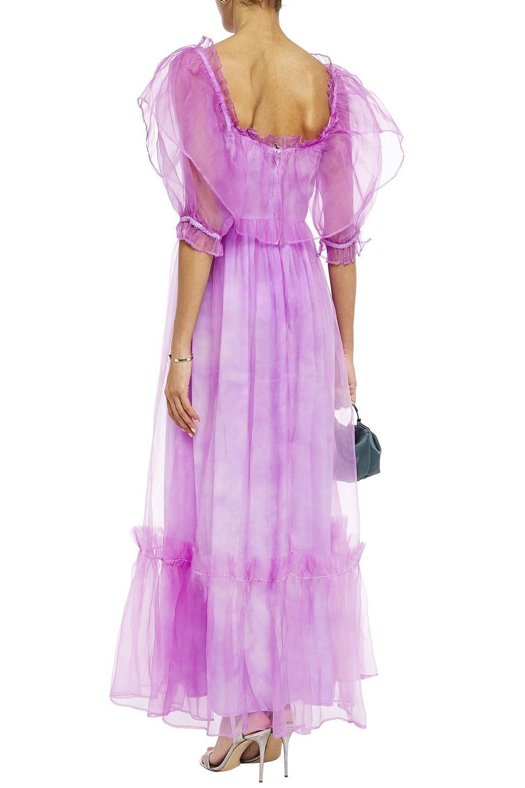 LOVESHACKFANCY Tara ruffled silk-organza maxi dress