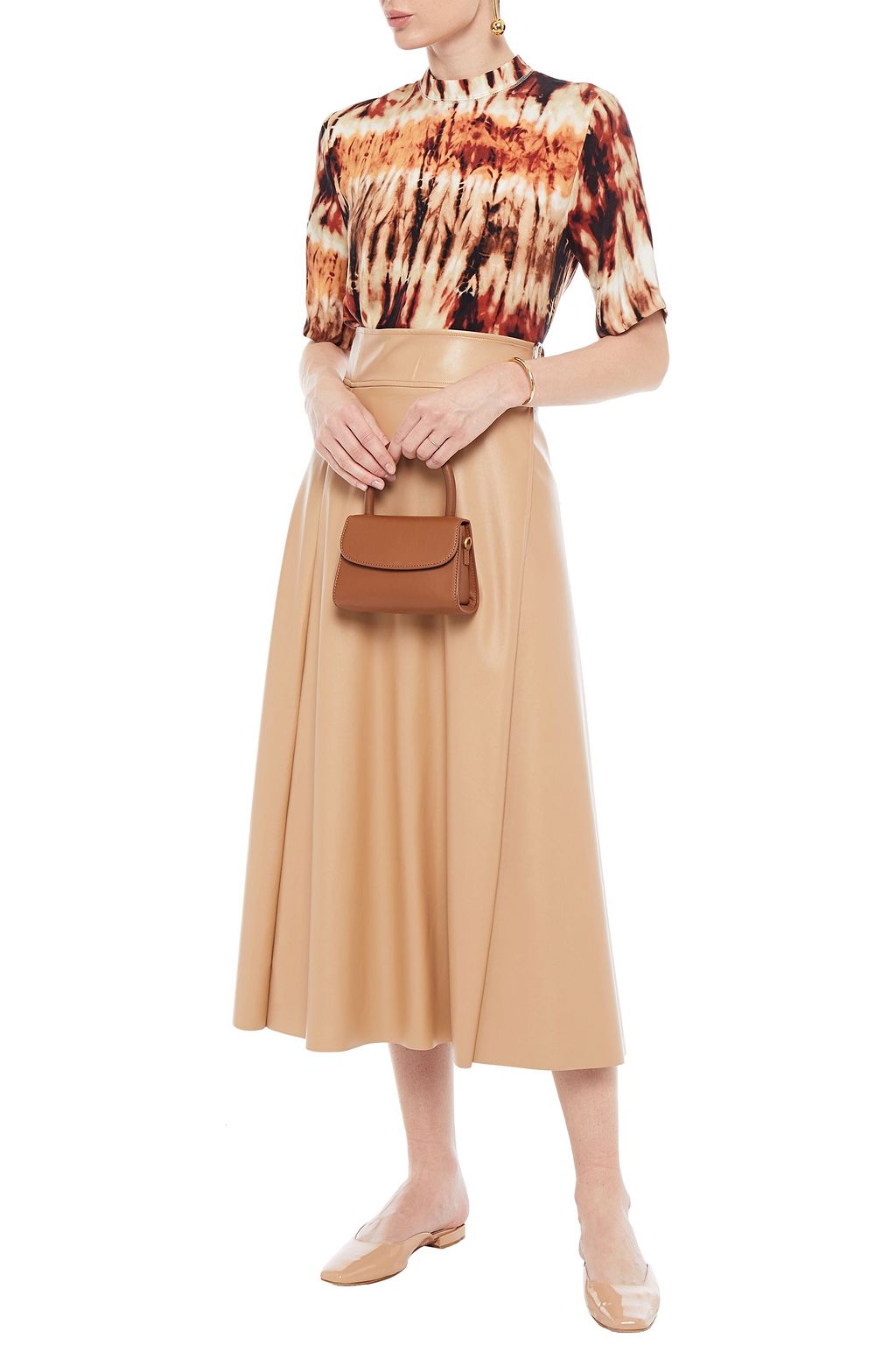 NANUSHKA Kaden tie-dyed cupro-twill top