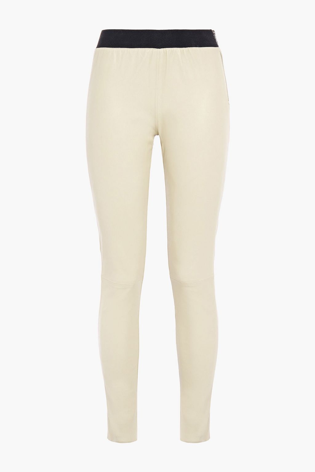 cream leather pants