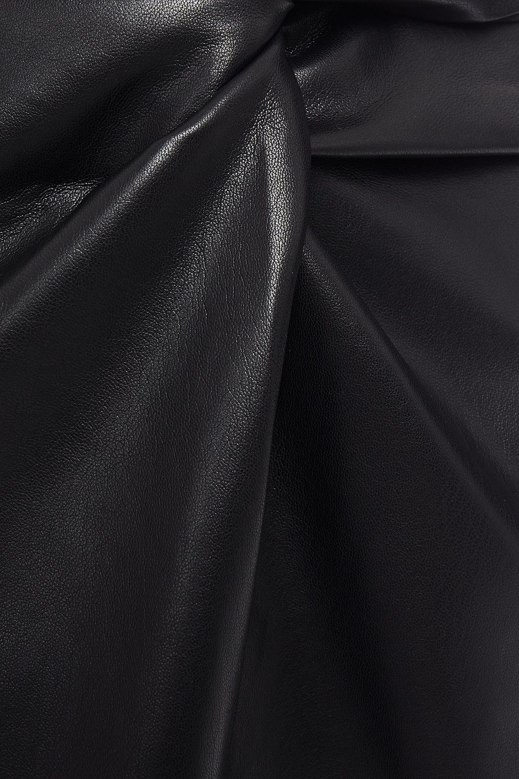 NANUSHKA Milo twist-front vegan leather mini skirt