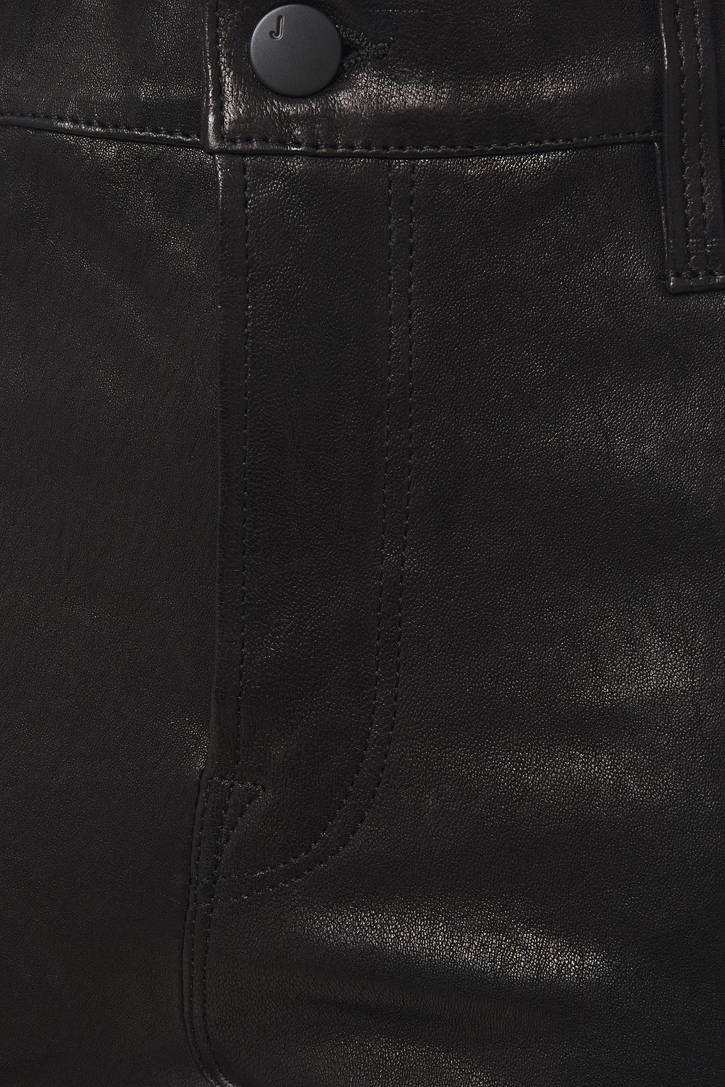 J BRAND Cropped stretch-leather slim-leg pants