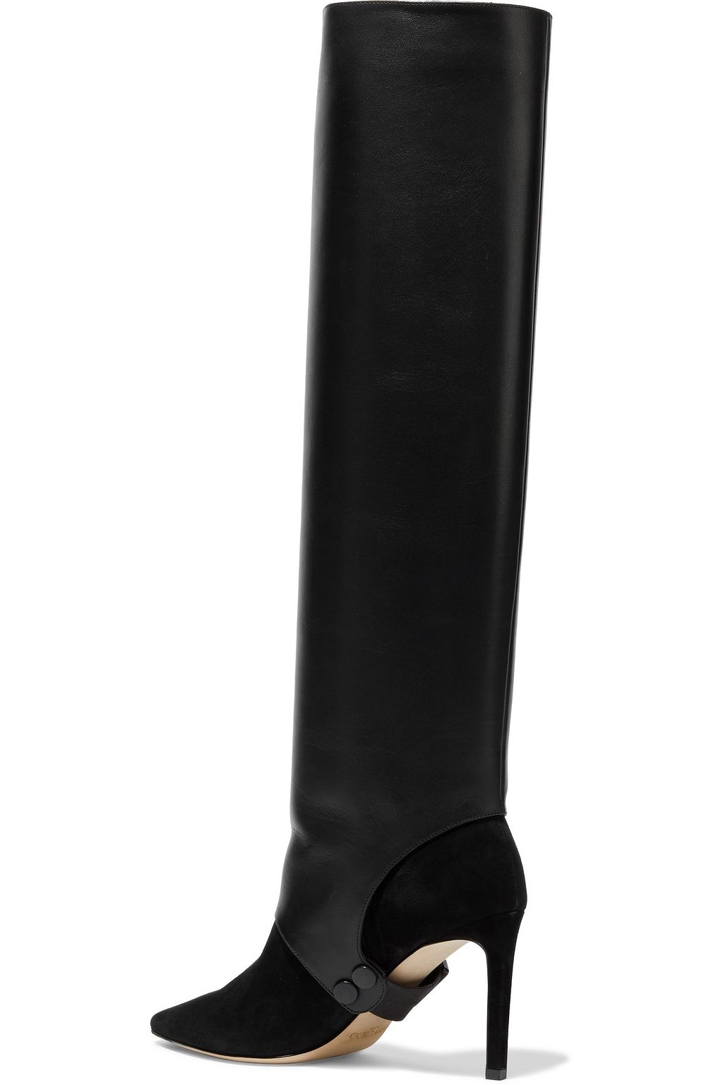 JIMMY CHOO Hurley 85 convertible leather and suede knee boots