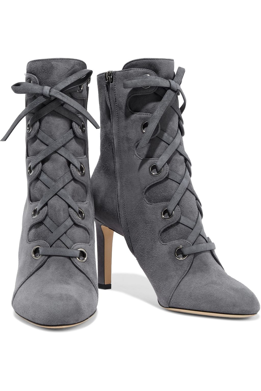JIMMY CHOO Blayre 85 lace-up suede ankle boots