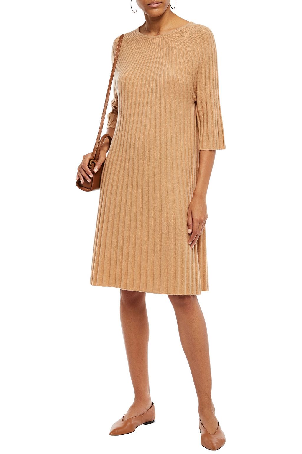 N.PEAL Ribbed cashmere dress