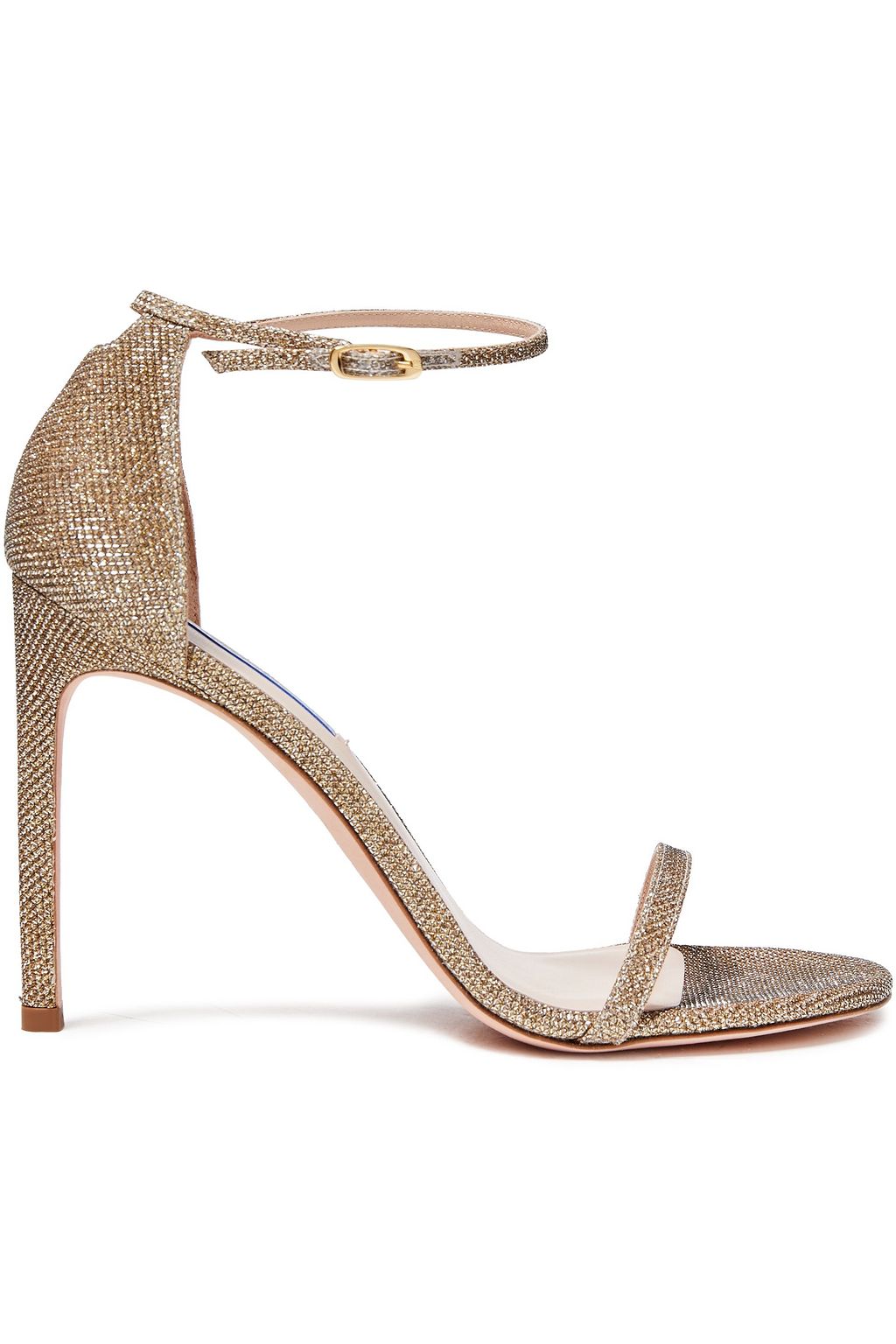 STUART WEITZMAN Textured-lamé sandals | Sale up to 70% off | THE OUTNET