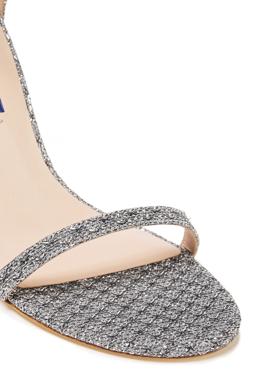 STUART WEITZMAN Textured-lamé sandals