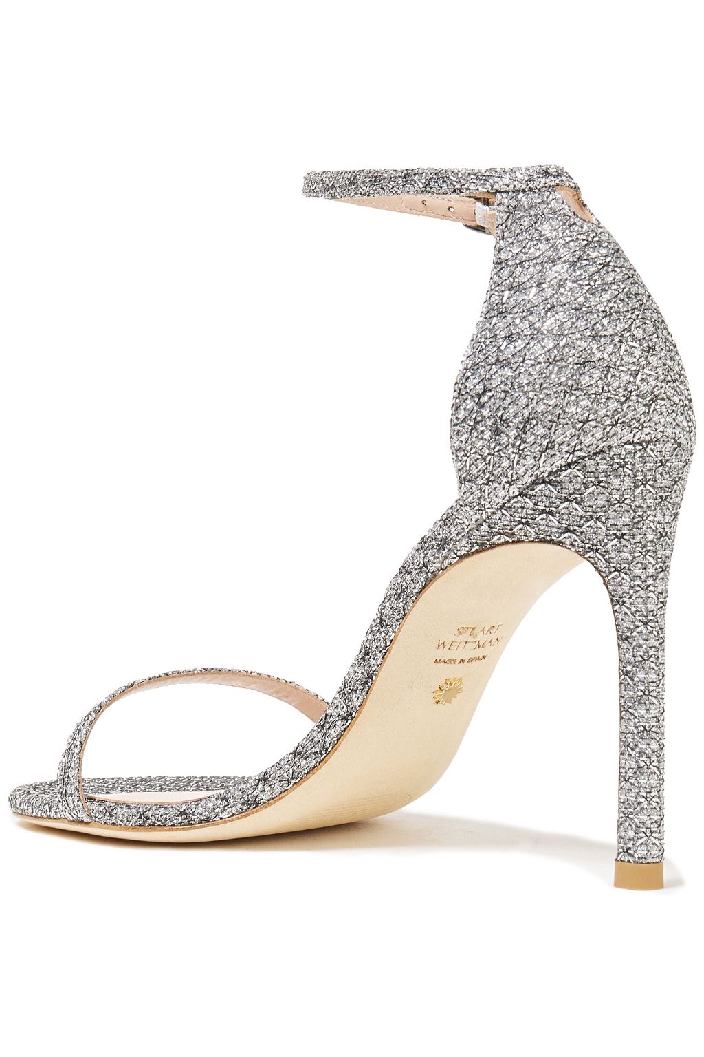 STUART WEITZMAN Textured-lamé sandals