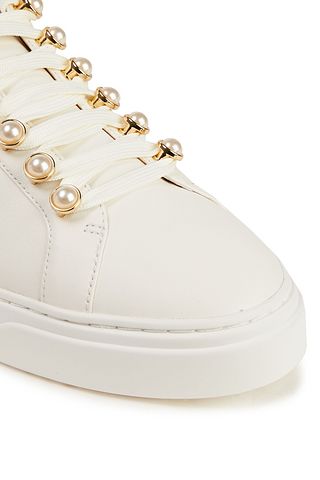 stuart weitzman excelsa leather embellished sneaker