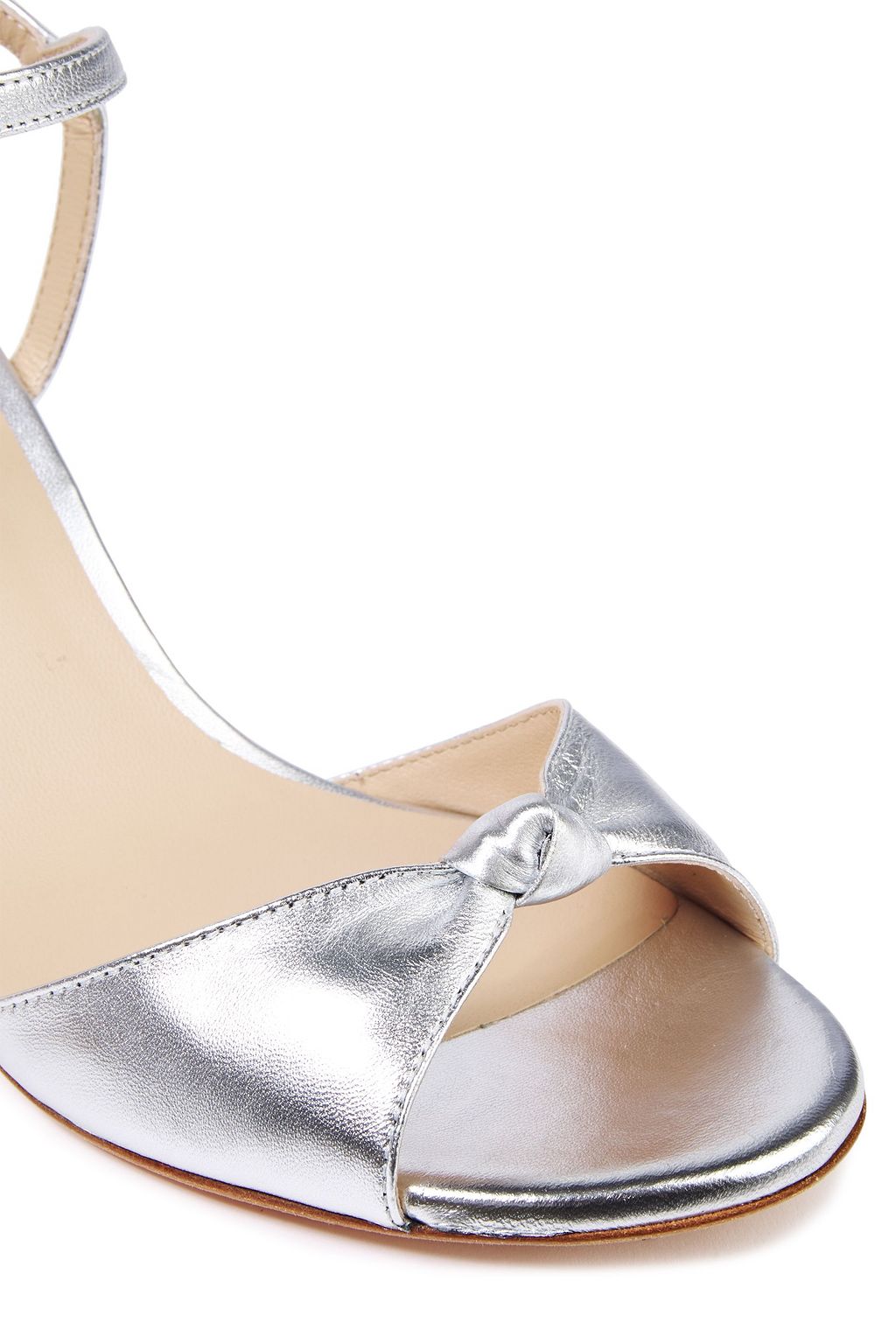 STUART WEITZMAN Knotted metallic leather sandals