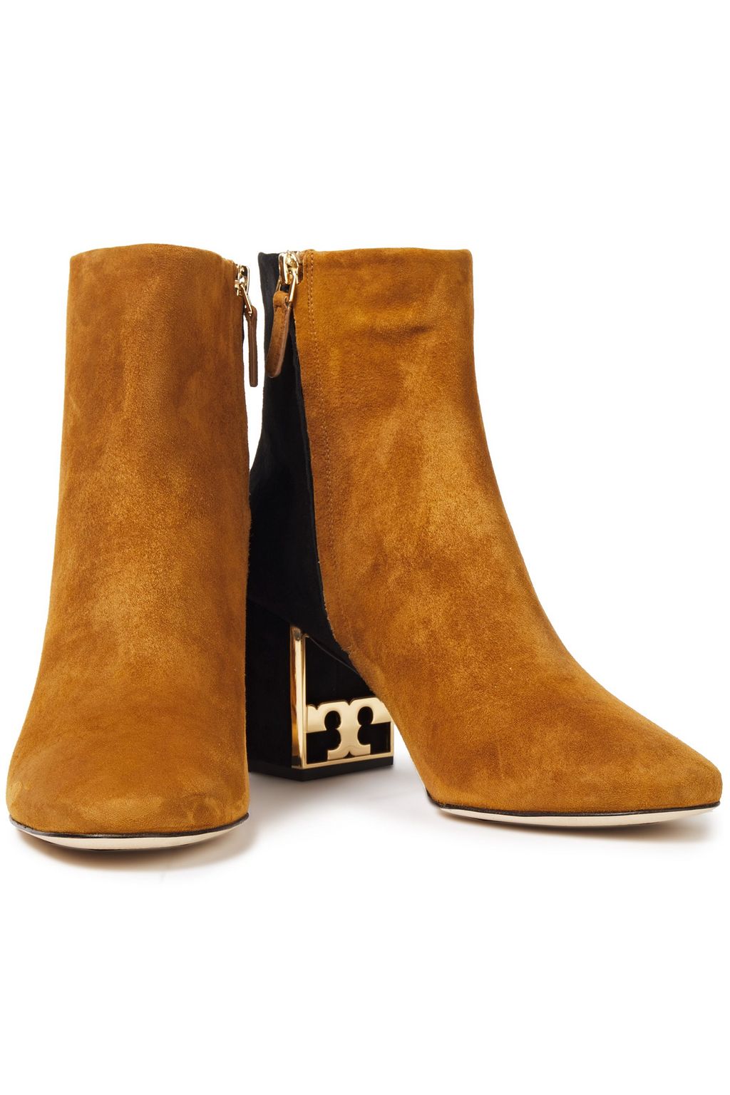 TORY BURCH Gigi 70 two-tone suede ankle boots