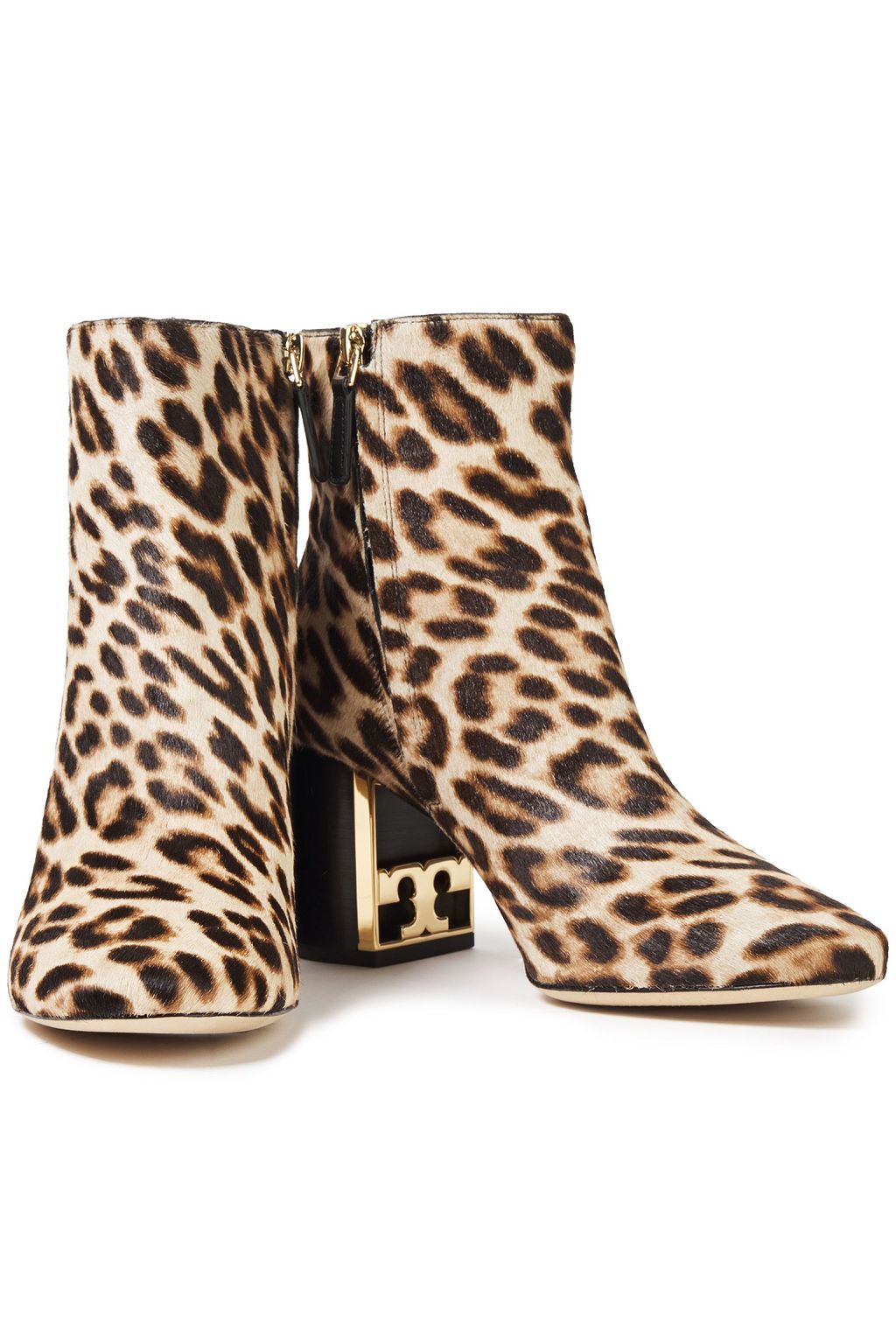 TORY BURCH Gigi 70 leopard-print calf hair ankle boots