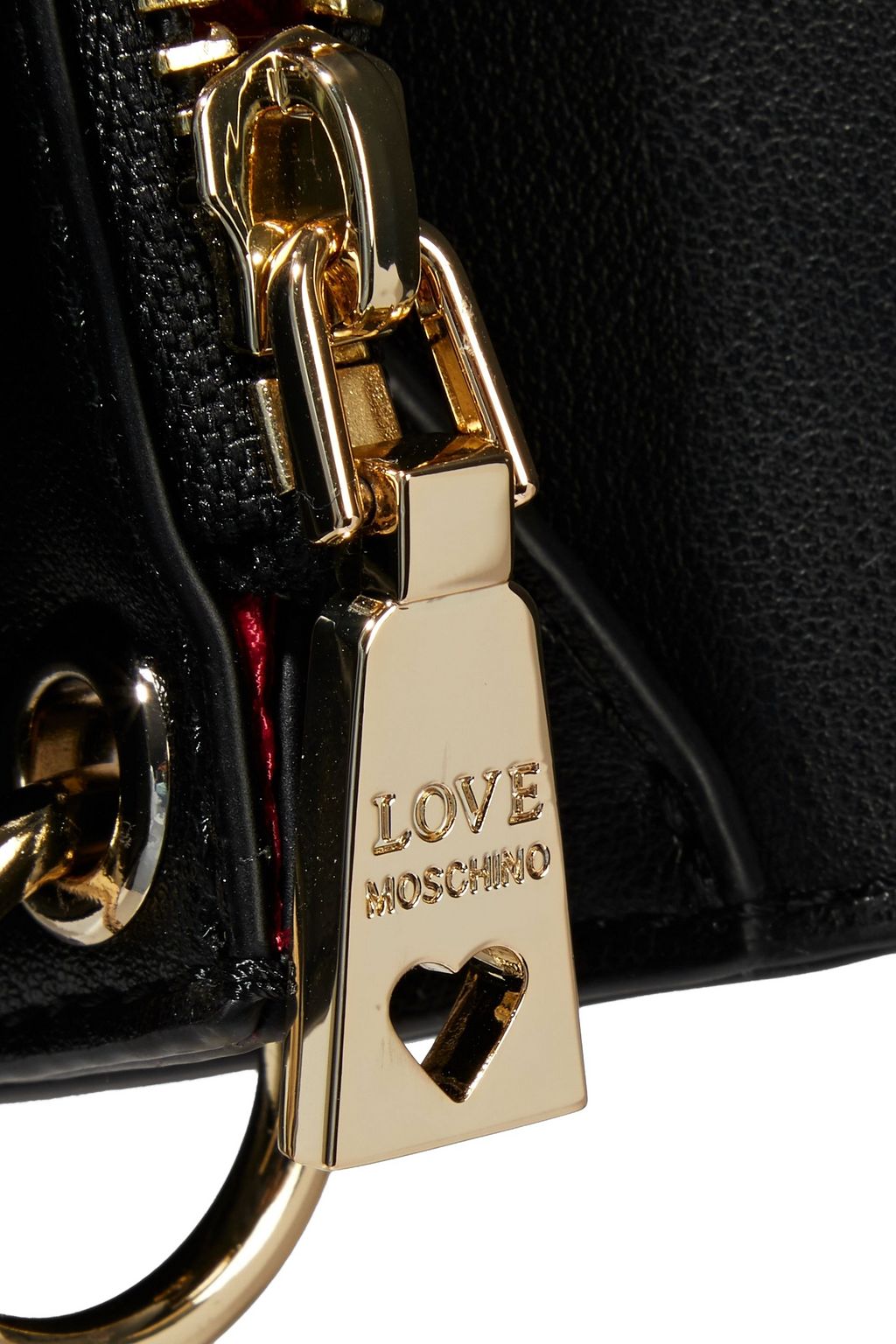 LOVE MOSCHINO Studded faux leather clutch