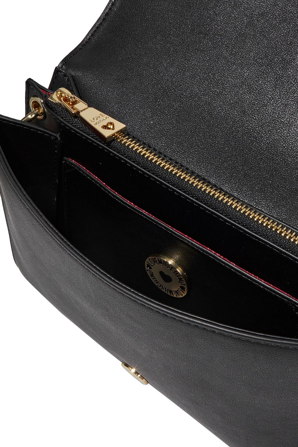 LOVE MOSCHINO Studded faux leather clutch