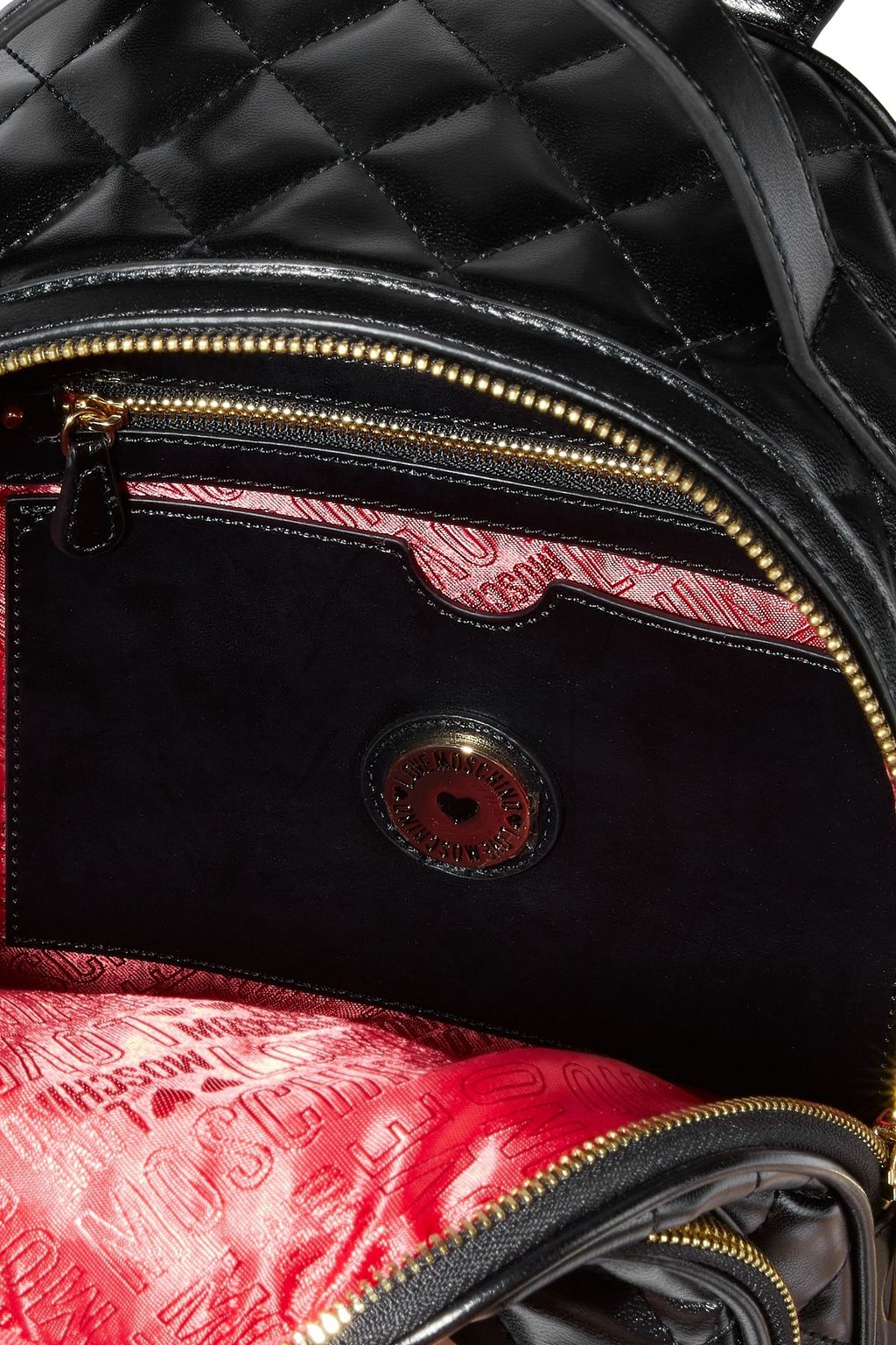 LOVE MOSCHINO Quilted faux leather backpack