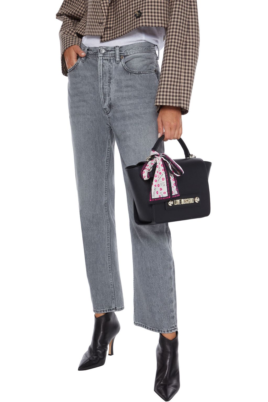 LOVE MOSCHINO Embellished faux leather shoulder bag