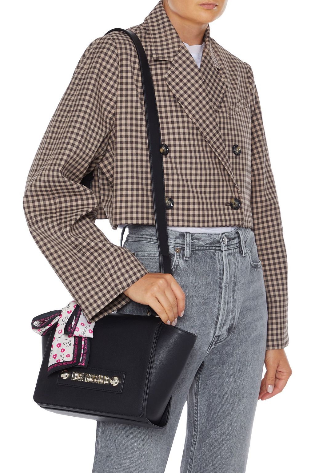 LOVE MOSCHINO Embellished faux leather shoulder bag