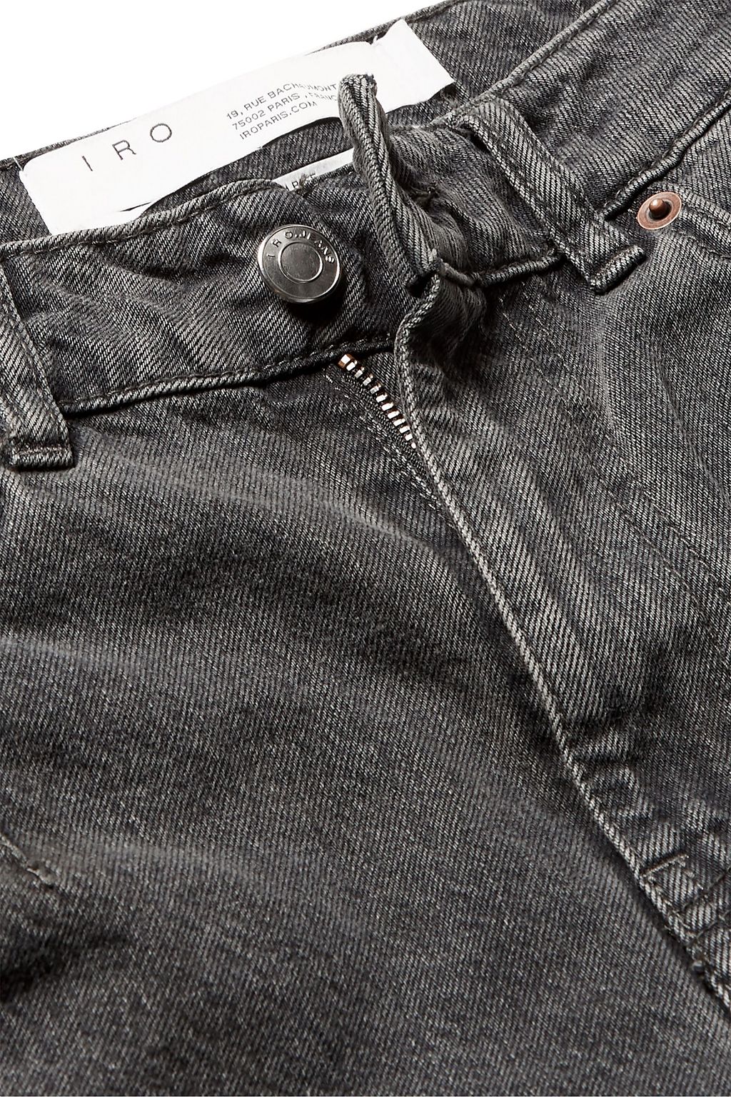 IRO Essey zip-embellished frayed high-rise skinny jeans