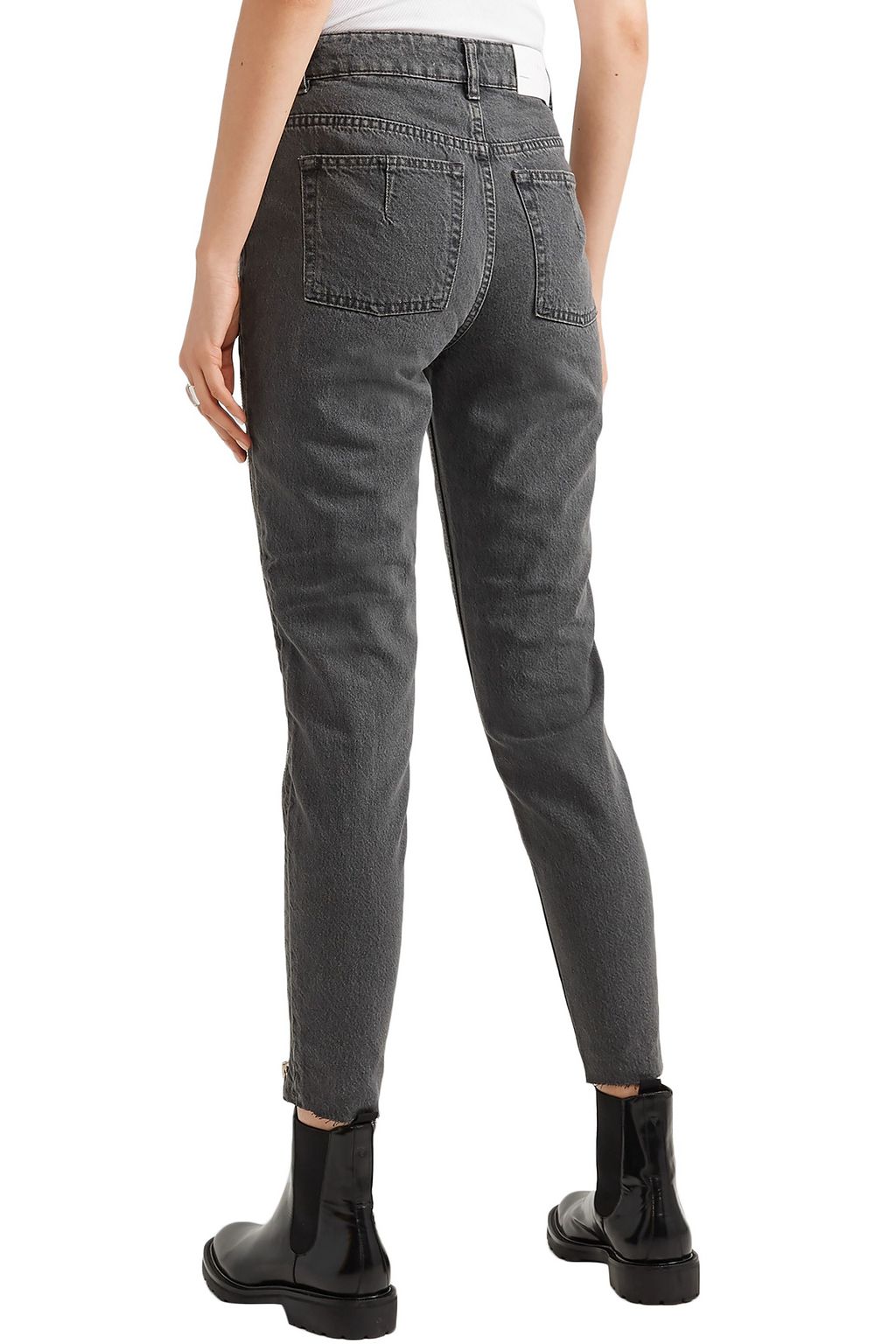 IRO Essey zip-embellished frayed high-rise skinny jeans