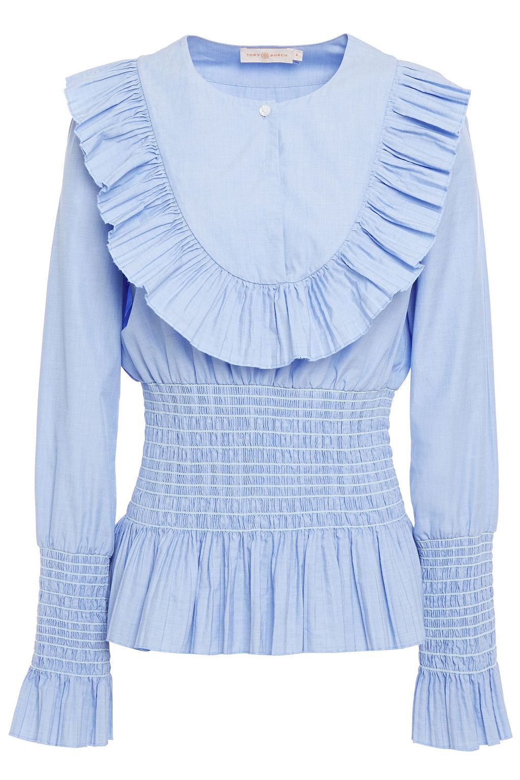 ruffled cotton blouse