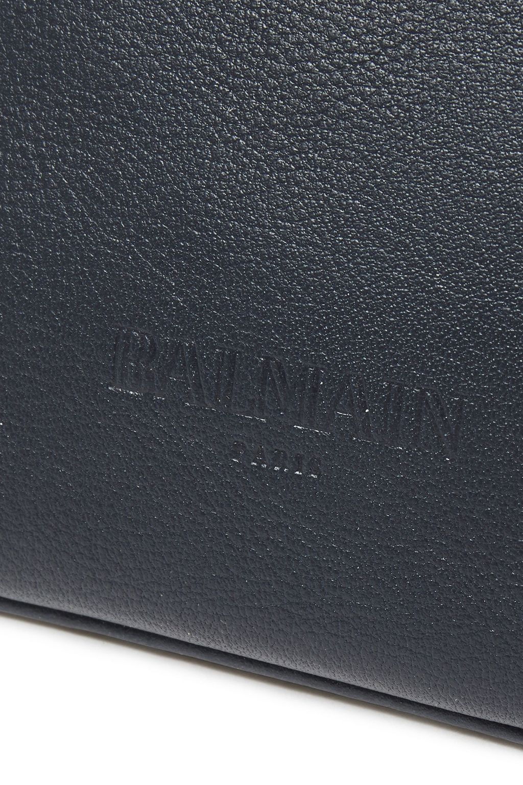 BALMAIN Pebbled-leather pouch