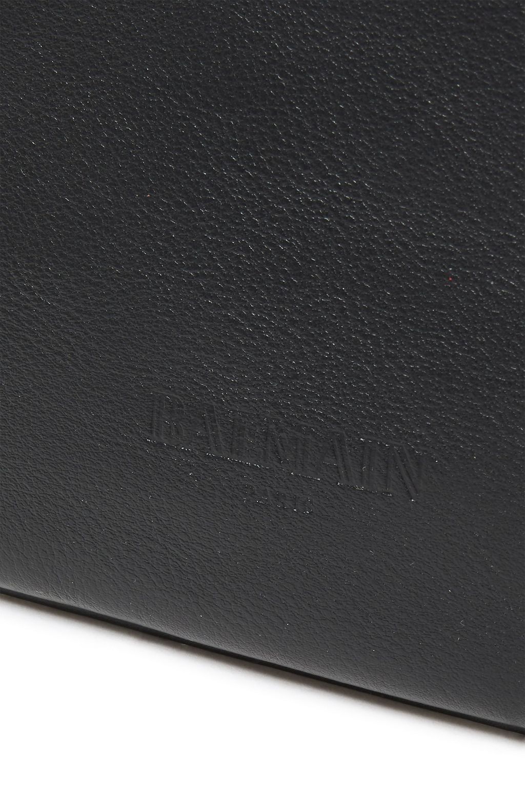 BALMAIN Pebbled-leather pouch