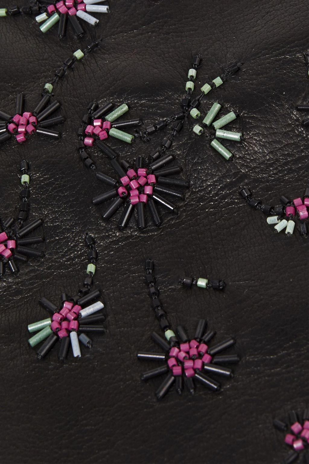 VALENTINO GARAVANI Bead-embellished leather gloves