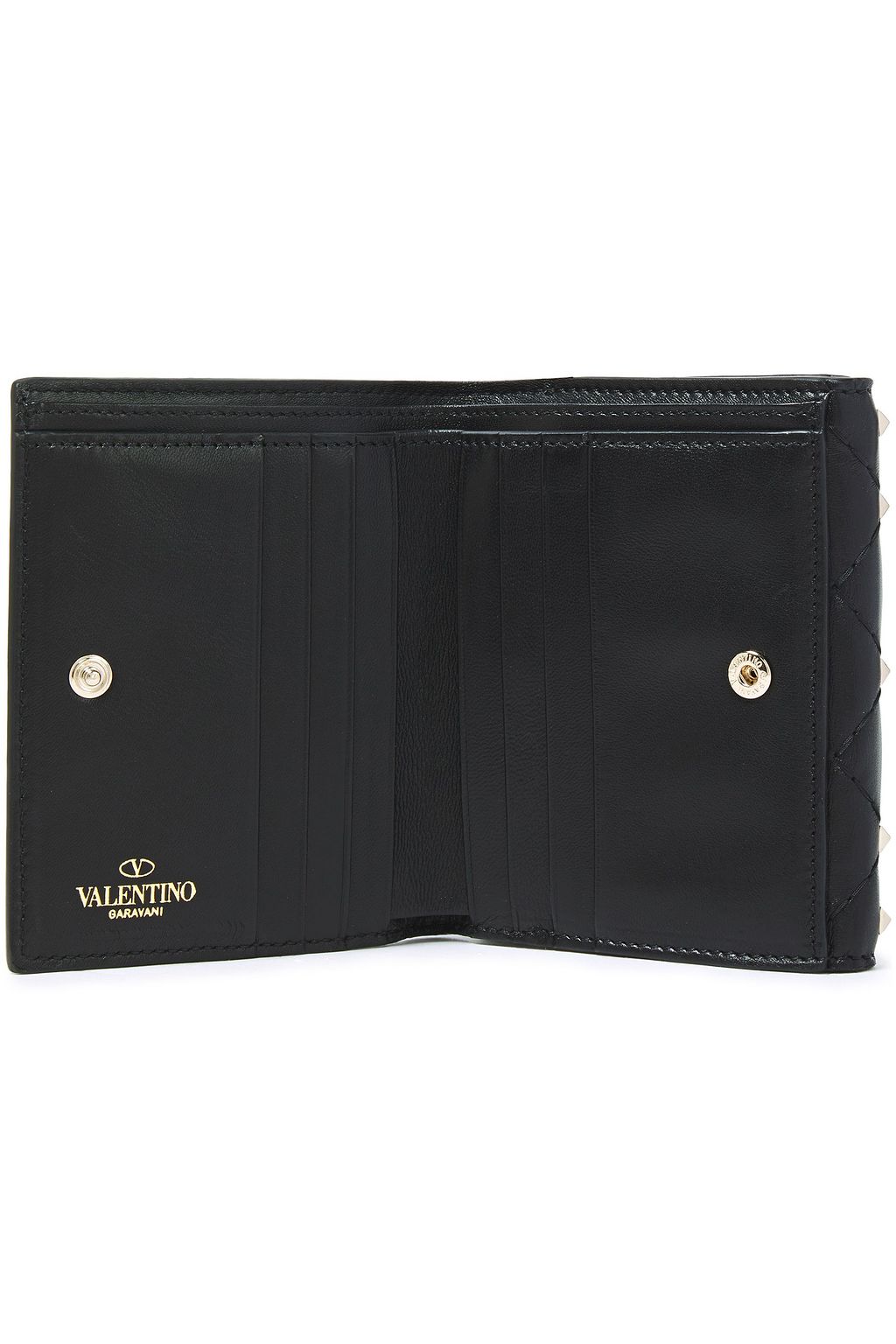 VALENTINO GARAVANI Rockstud Spike quilted leather wallet