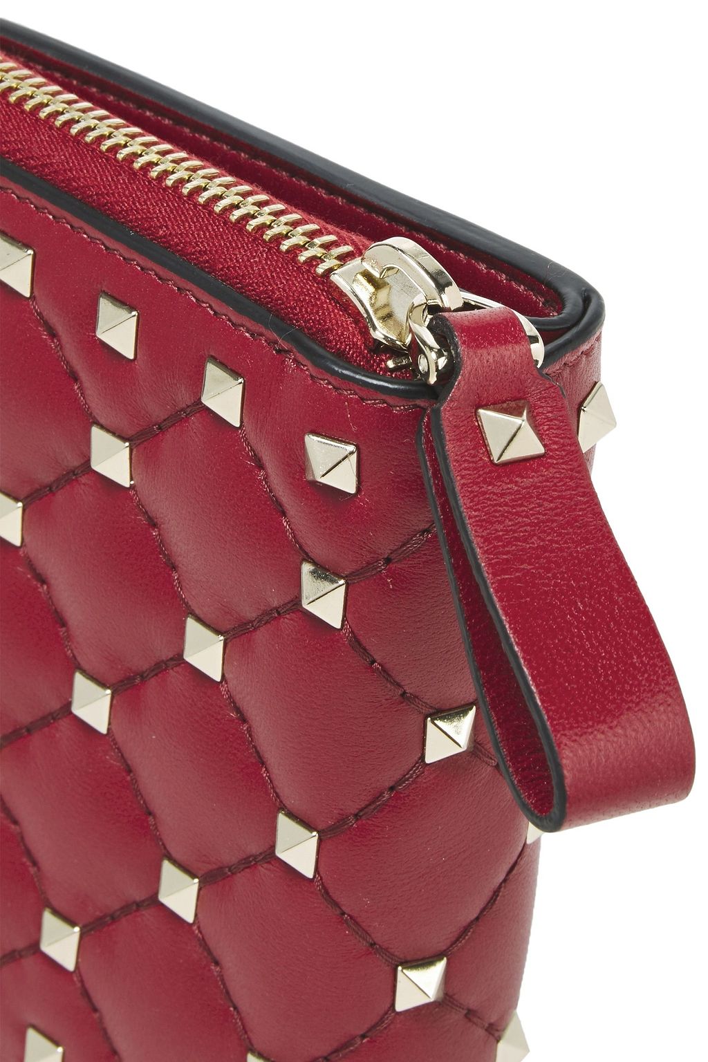 VALENTINO GARAVANI Rockstud Spike quilted leather wallet