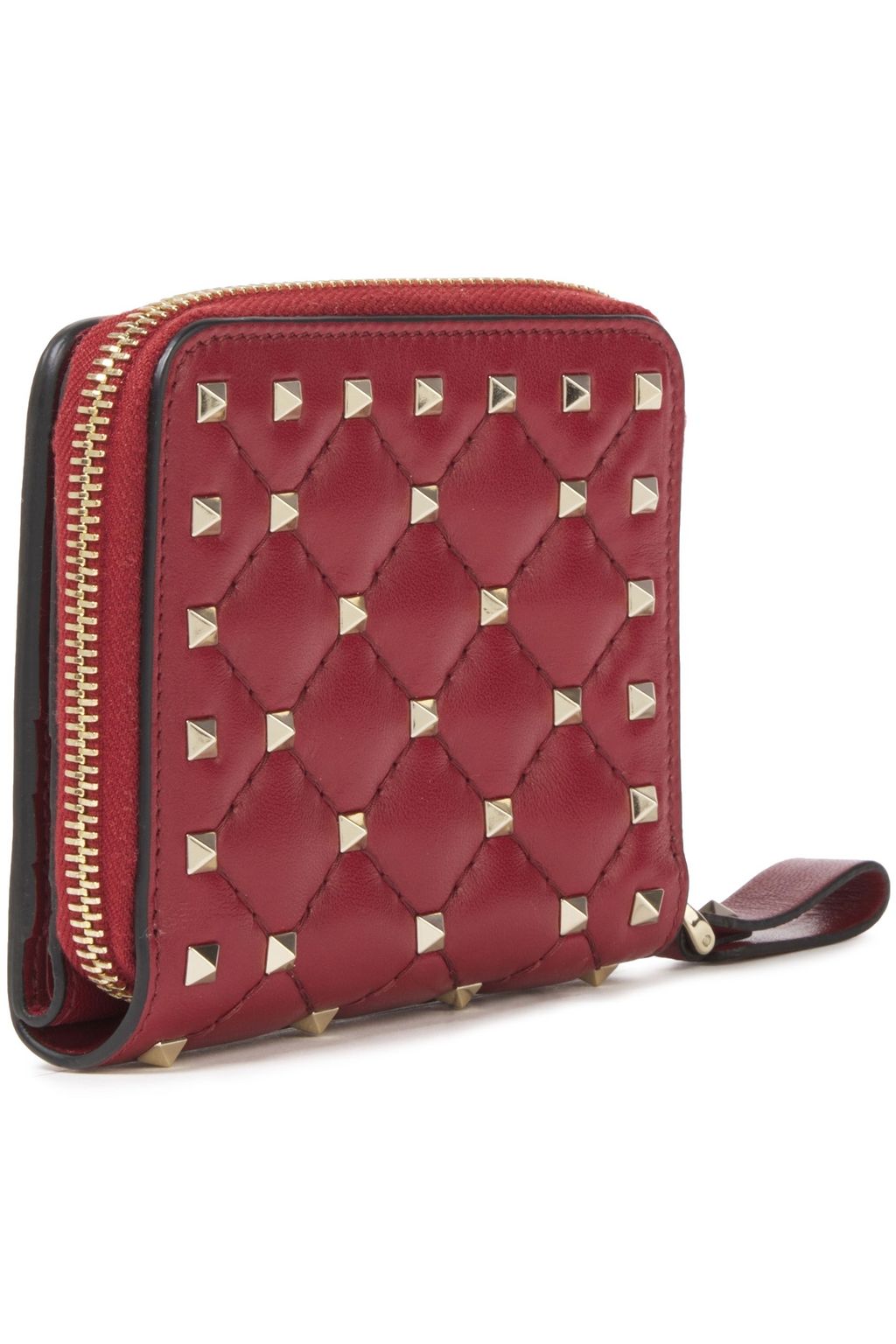 VALENTINO GARAVANI Rockstud Spike quilted leather wallet