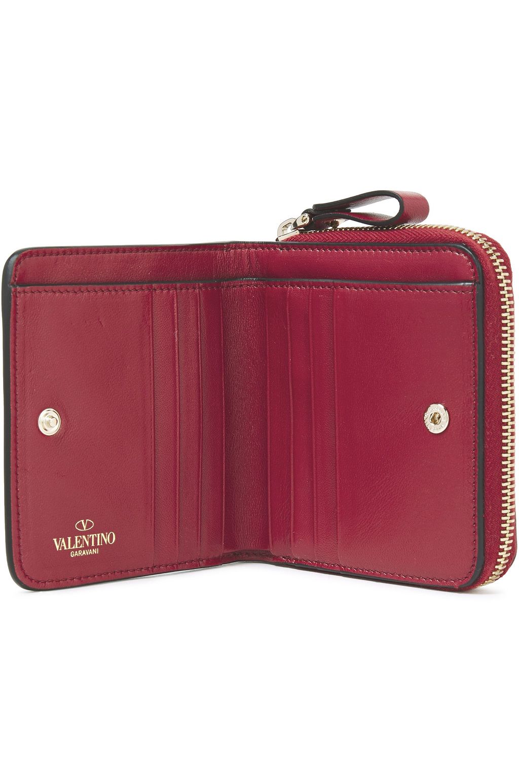 VALENTINO GARAVANI Rockstud Spike quilted leather wallet