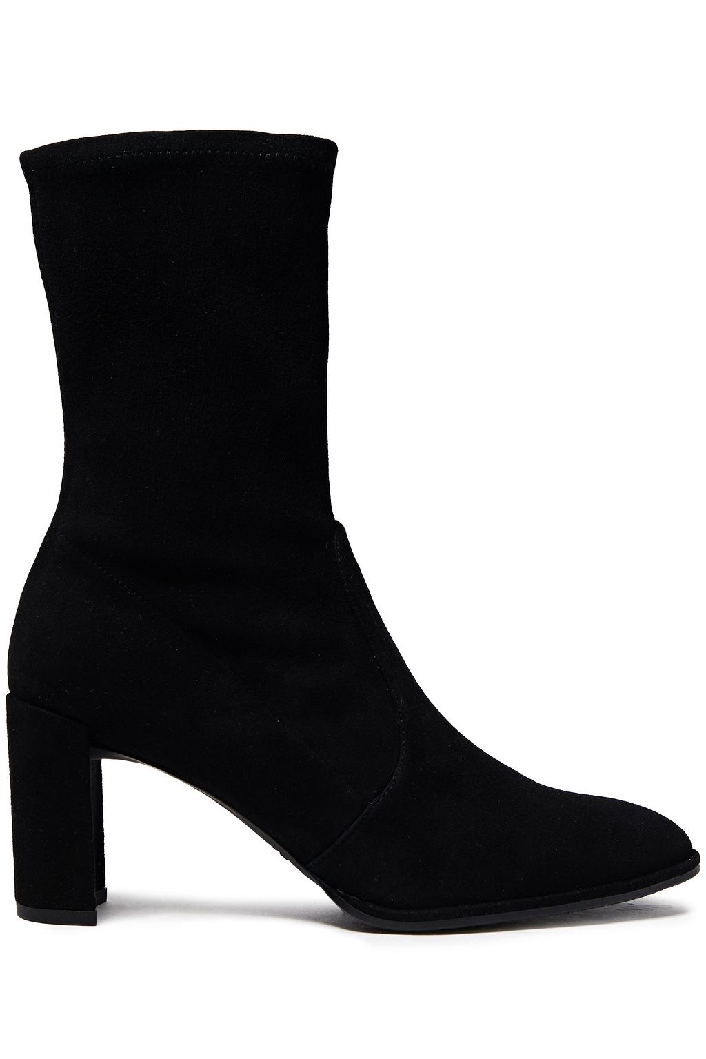 black stretch ankle booties