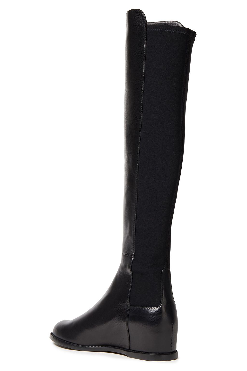 STUART WEITZMAN Mainline leather and neoprene knee boots