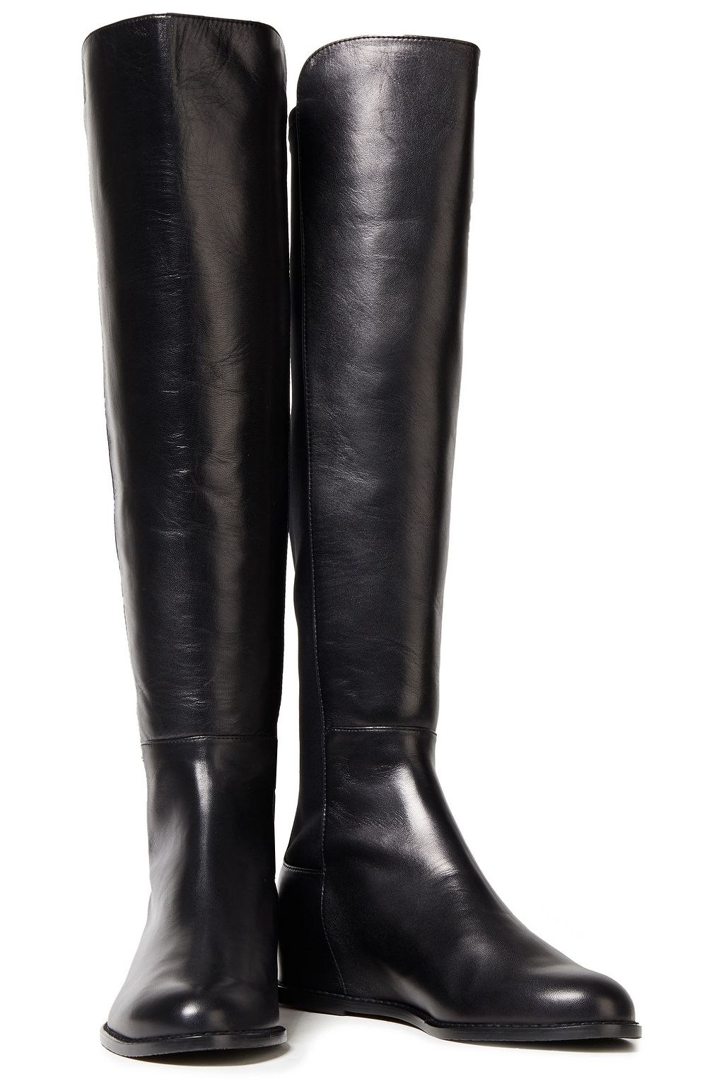 STUART WEITZMAN Mainline leather and neoprene knee boots