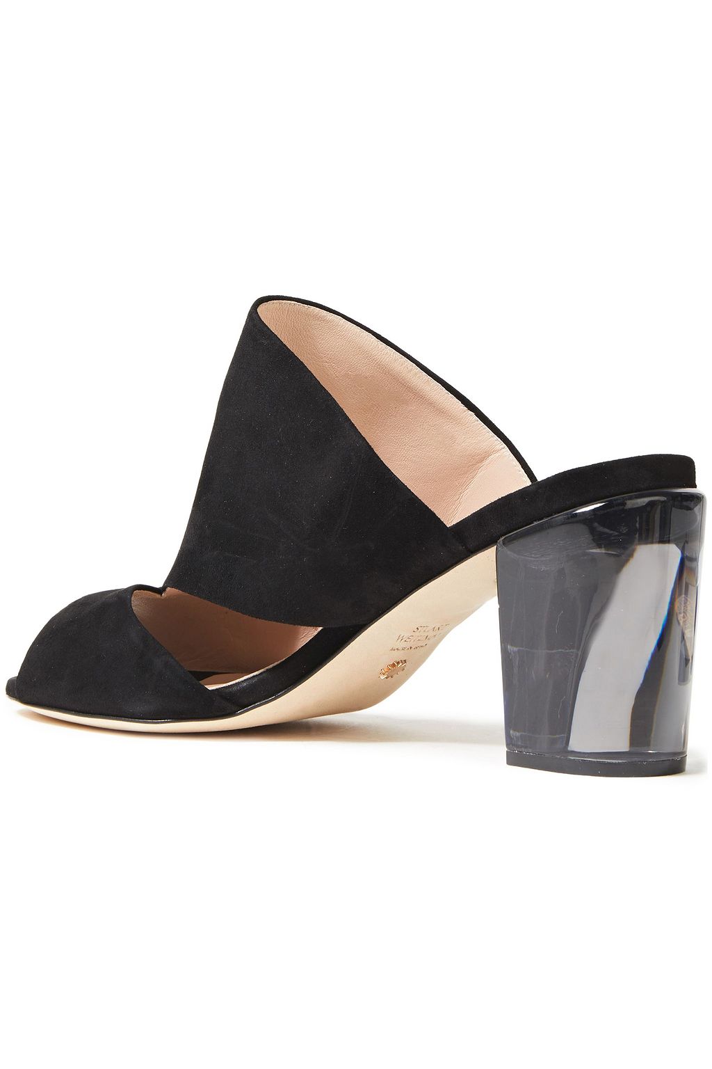 STUART WEITZMAN Cecile cutout suede mules