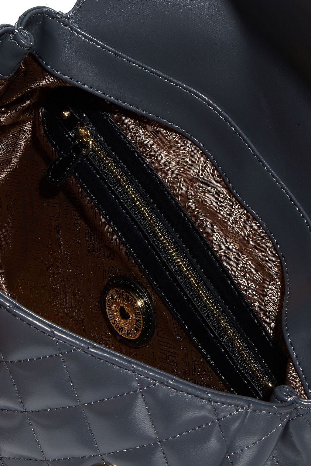 LOVE MOSCHINO Embellished quilted faux leather tote