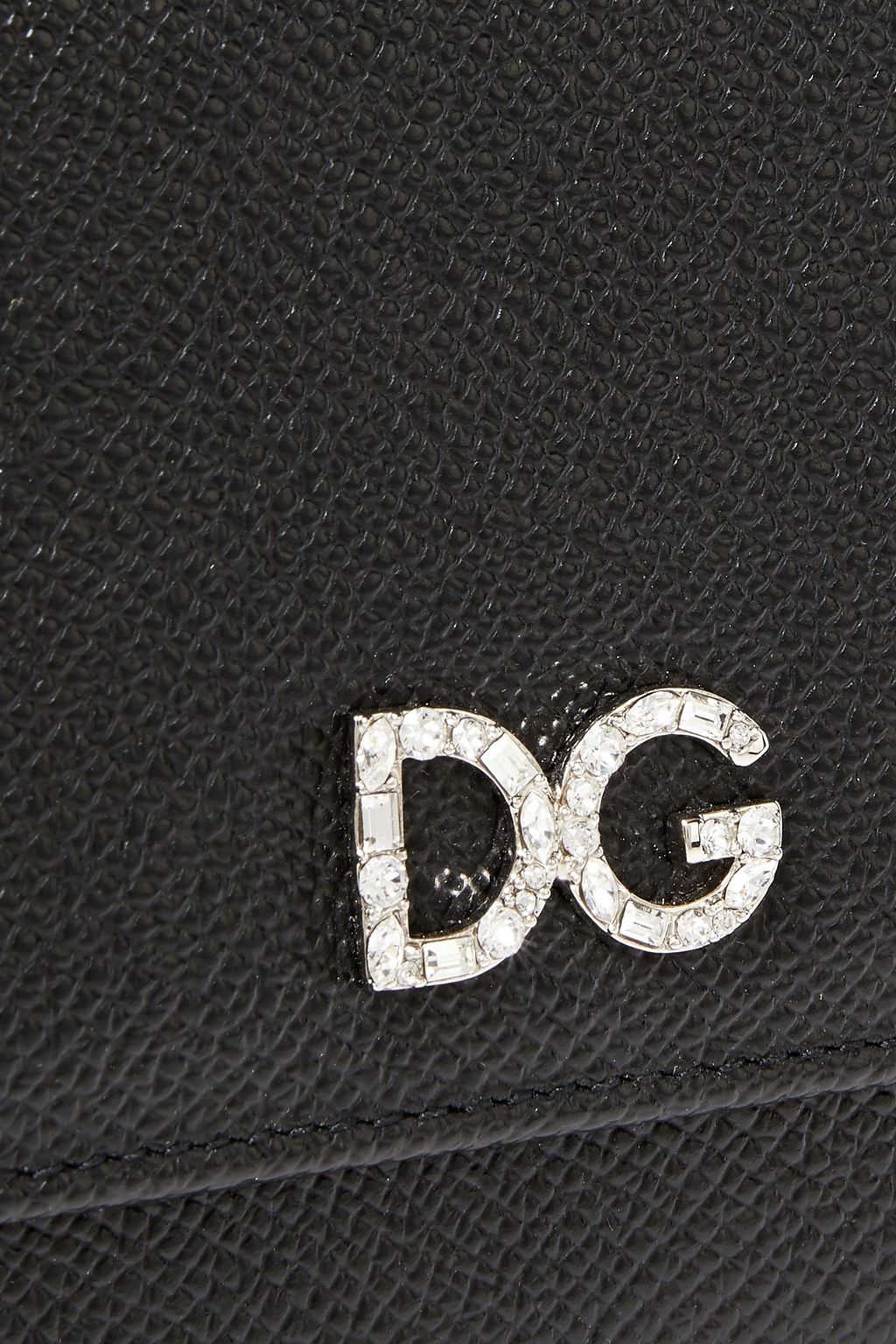 DOLCE&GABBANA Logo-embellished textured-leather continental wallet