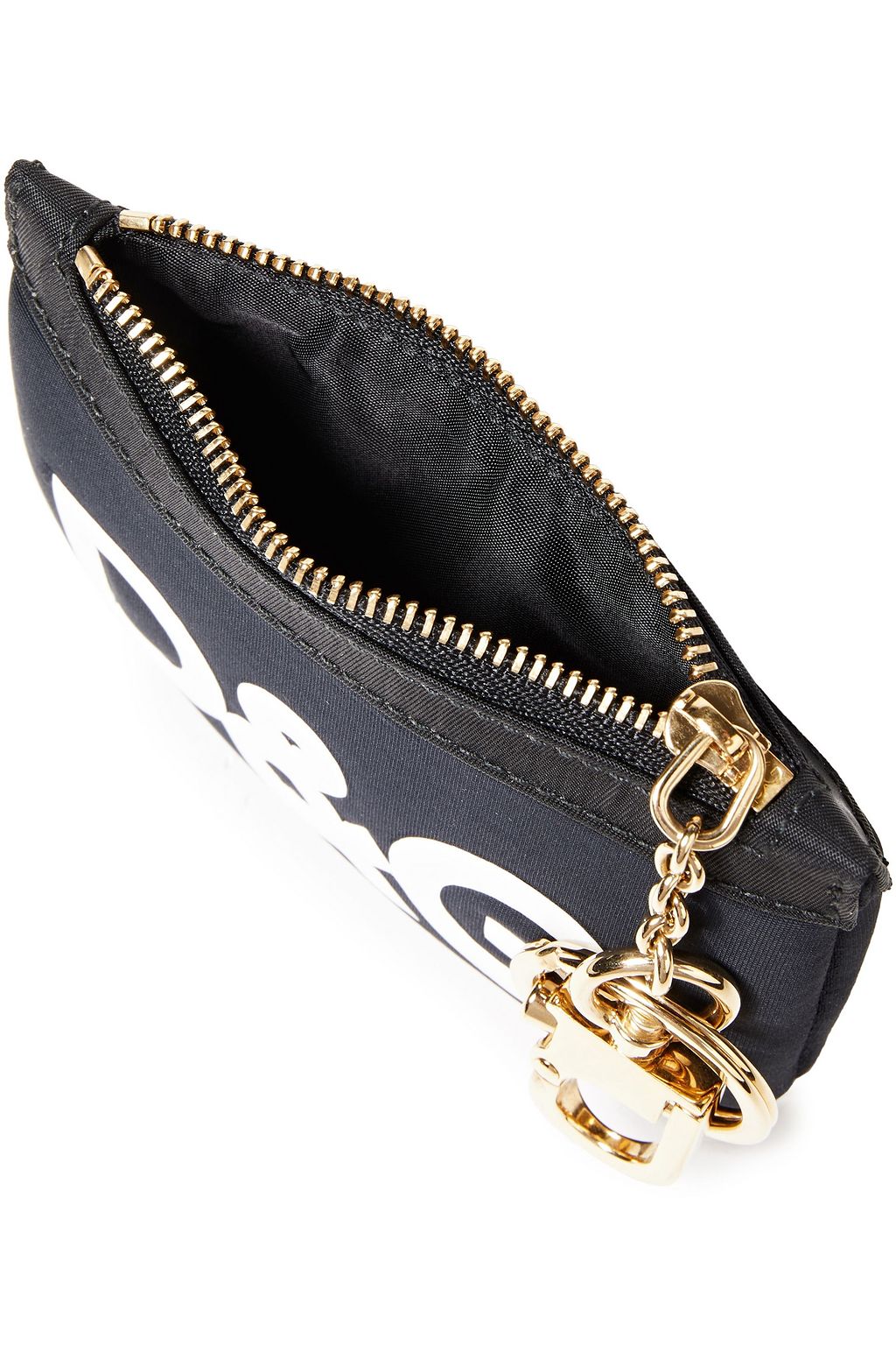 DOLCE&GABBANA Embellished logo-print scuba coin purse