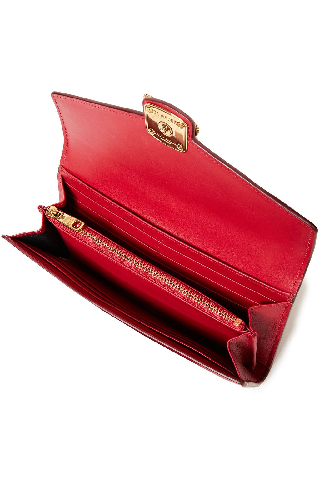 DOLCE&GABBANA Logo-embellished leather wallet