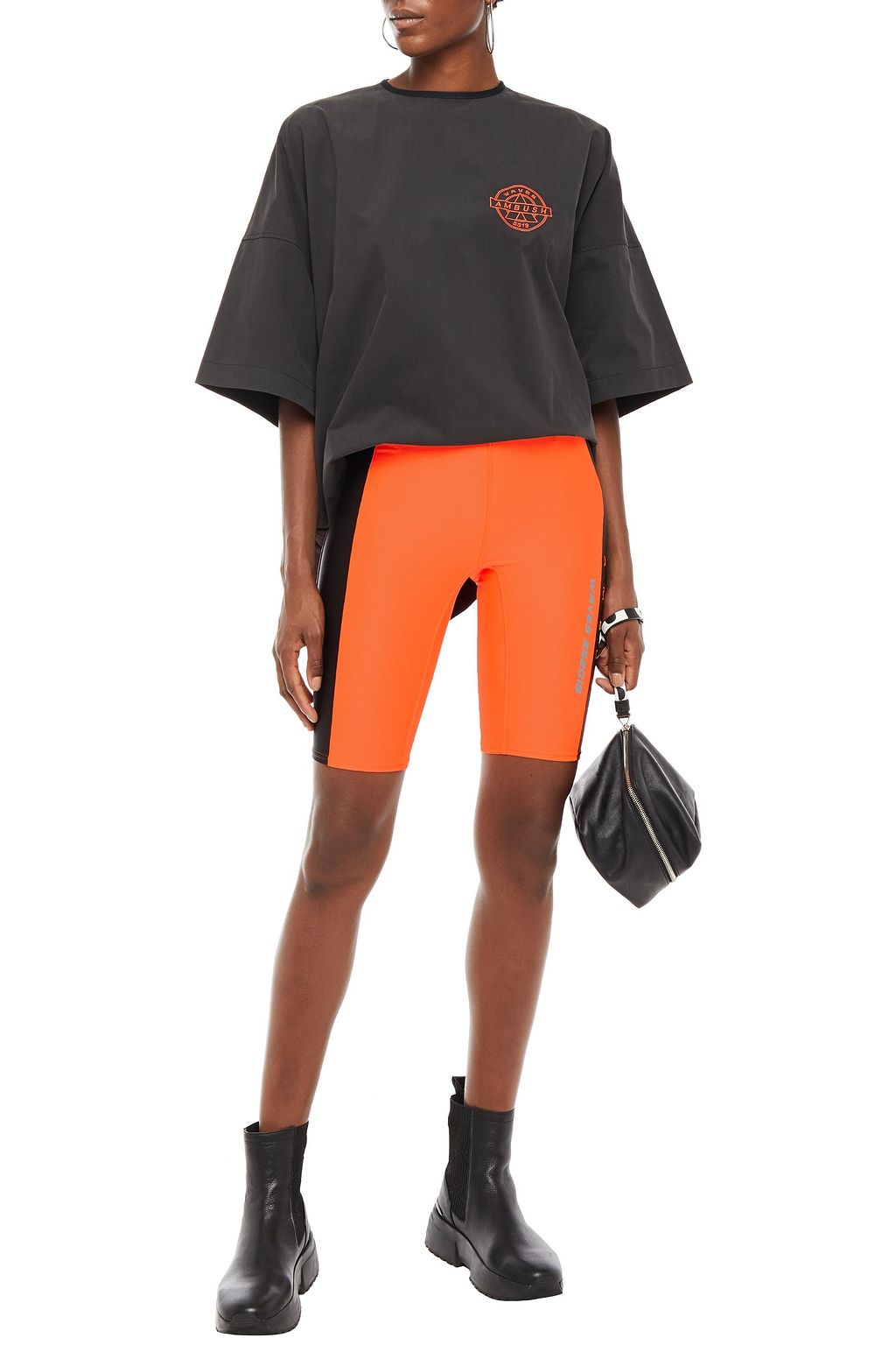 AMBUSH Printed two-tone scuba shorts