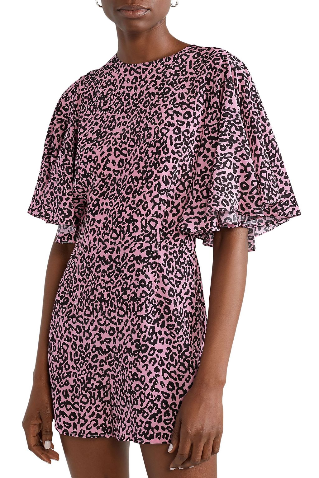 LES RÊVERIES Leopard-print silk crepe de chine playsuit
