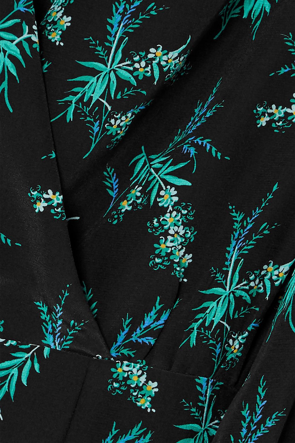 LES RÊVERIES Wrap-effect floral-print silk crepe de chine jumpsuit
