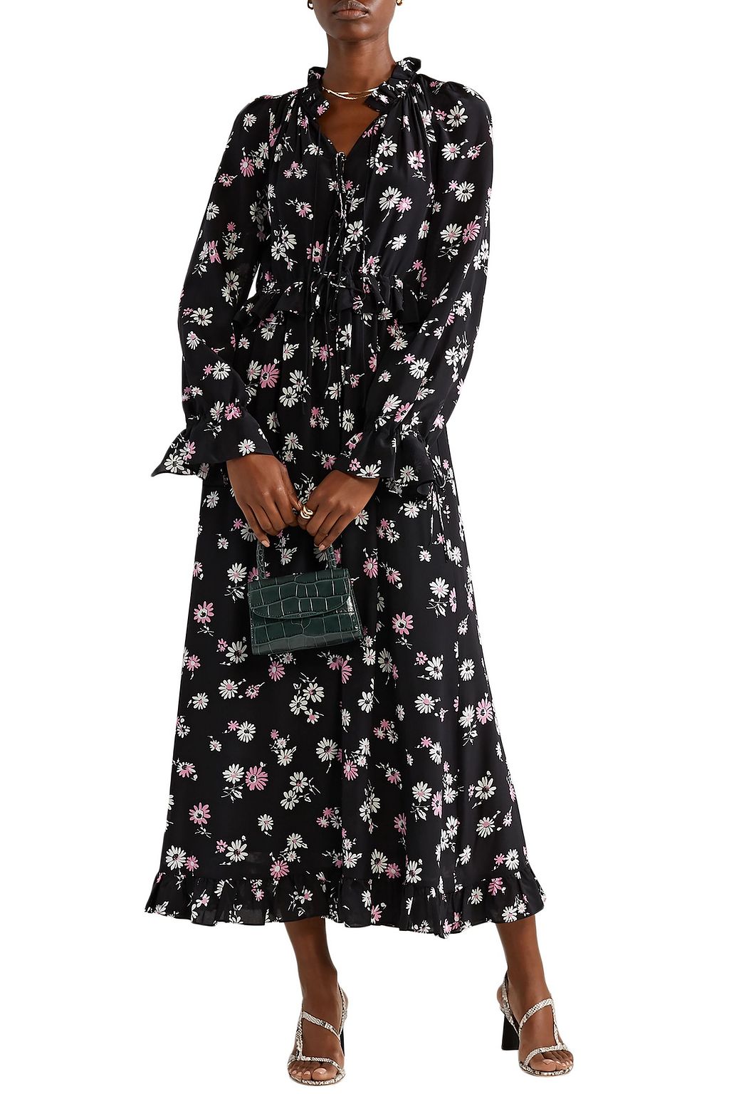 Reverie Petite Silk Cotton Maxi Dress - Espresso