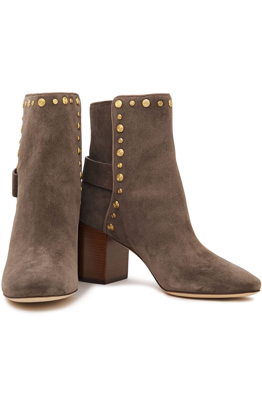 TORY BURCH Kira 70 studded suede ankle boots