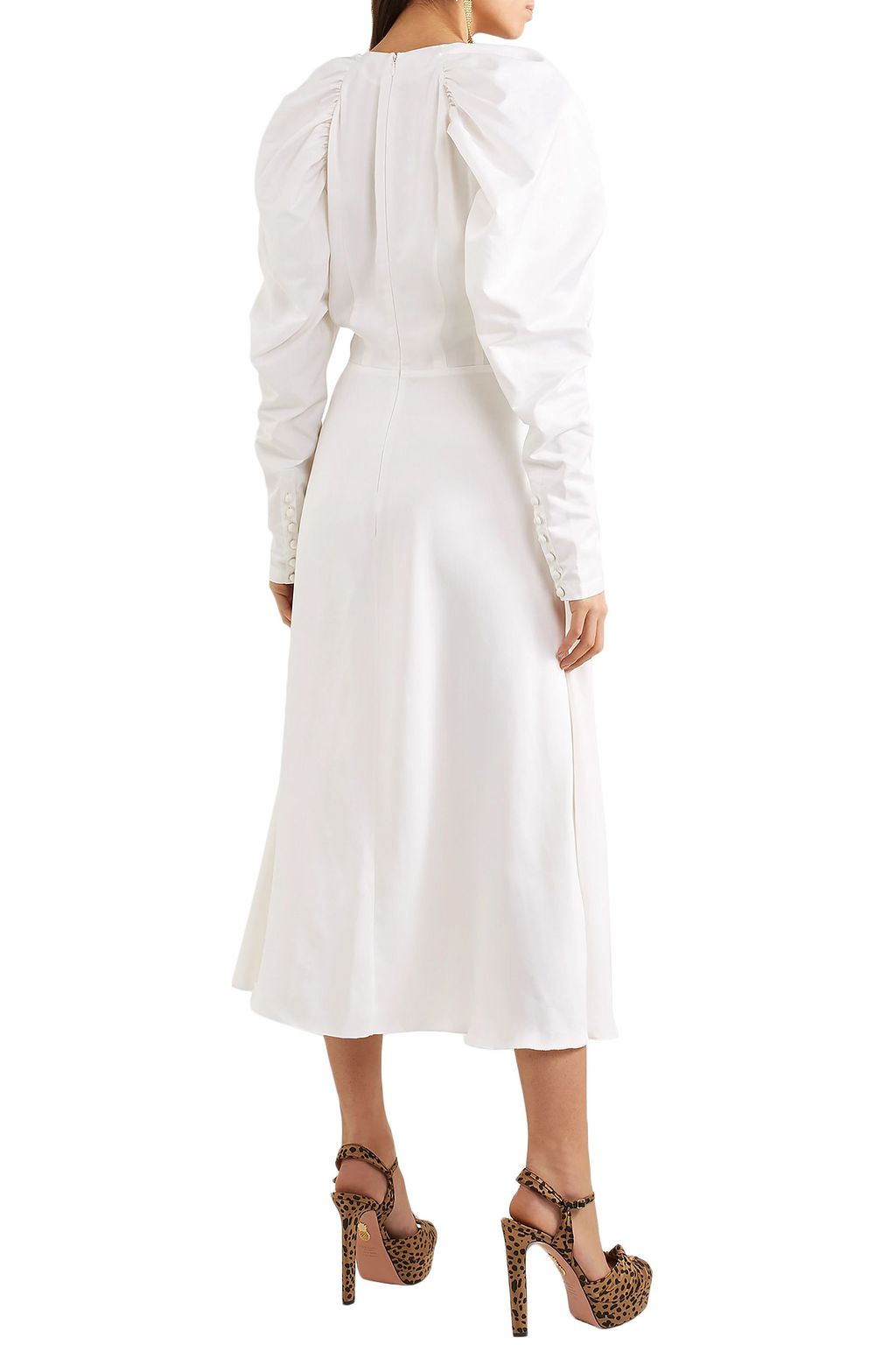 ROTATE BIRGER CHRISTENSEN Gathered satin midi dress