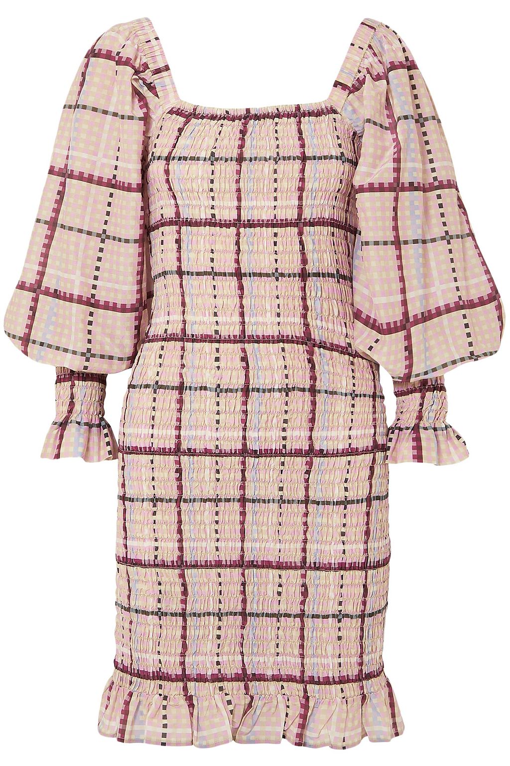 ganni cotton silk dress