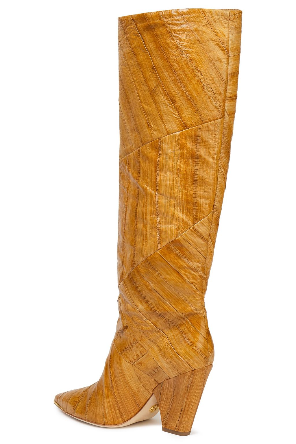 TORY BURCH Lila kniehohe Stiefel aus Aalleder