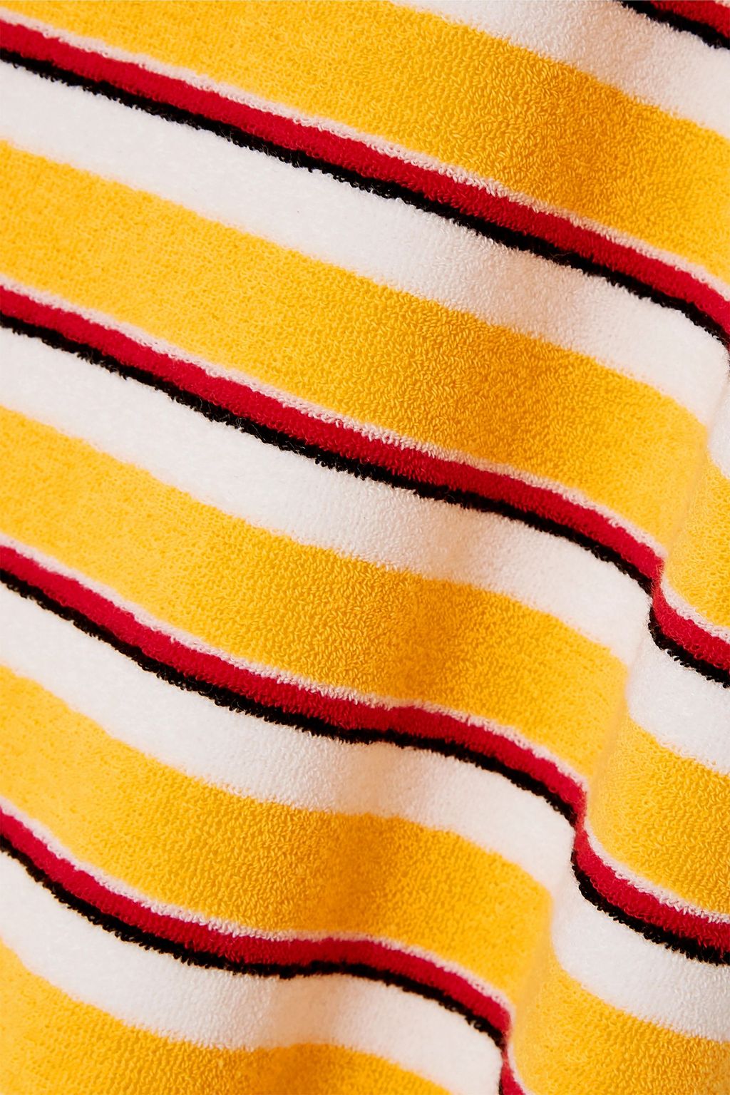 SOLID & STRIPED Striped cotton-blend terry mini dress